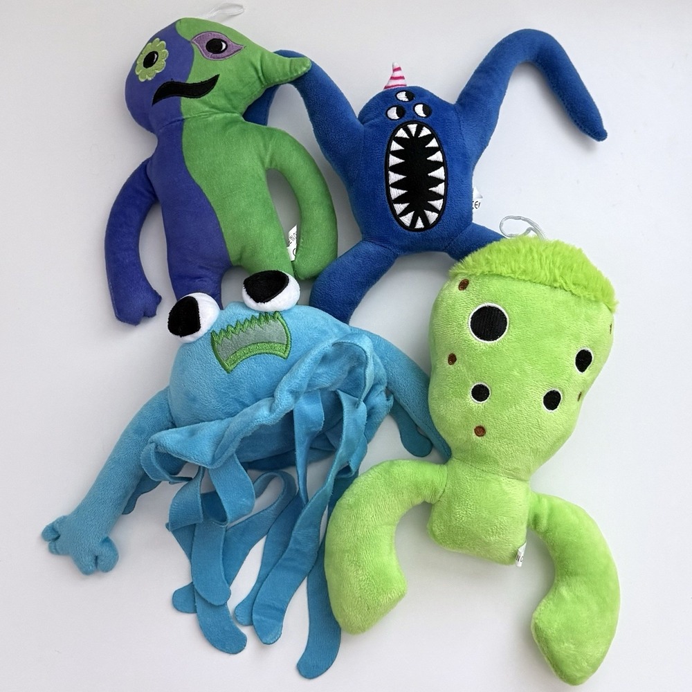 Garten of Banban Plush Lot of 4 Nasty Nack Jellyfish Spider Bitter Giggle Blue